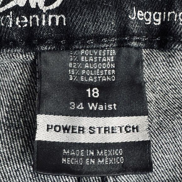 Mossimo High Rise Jegging Crop Jeans Plus 18 (38x24.5) Black Denim Stretch Women - Picture 6 of 9